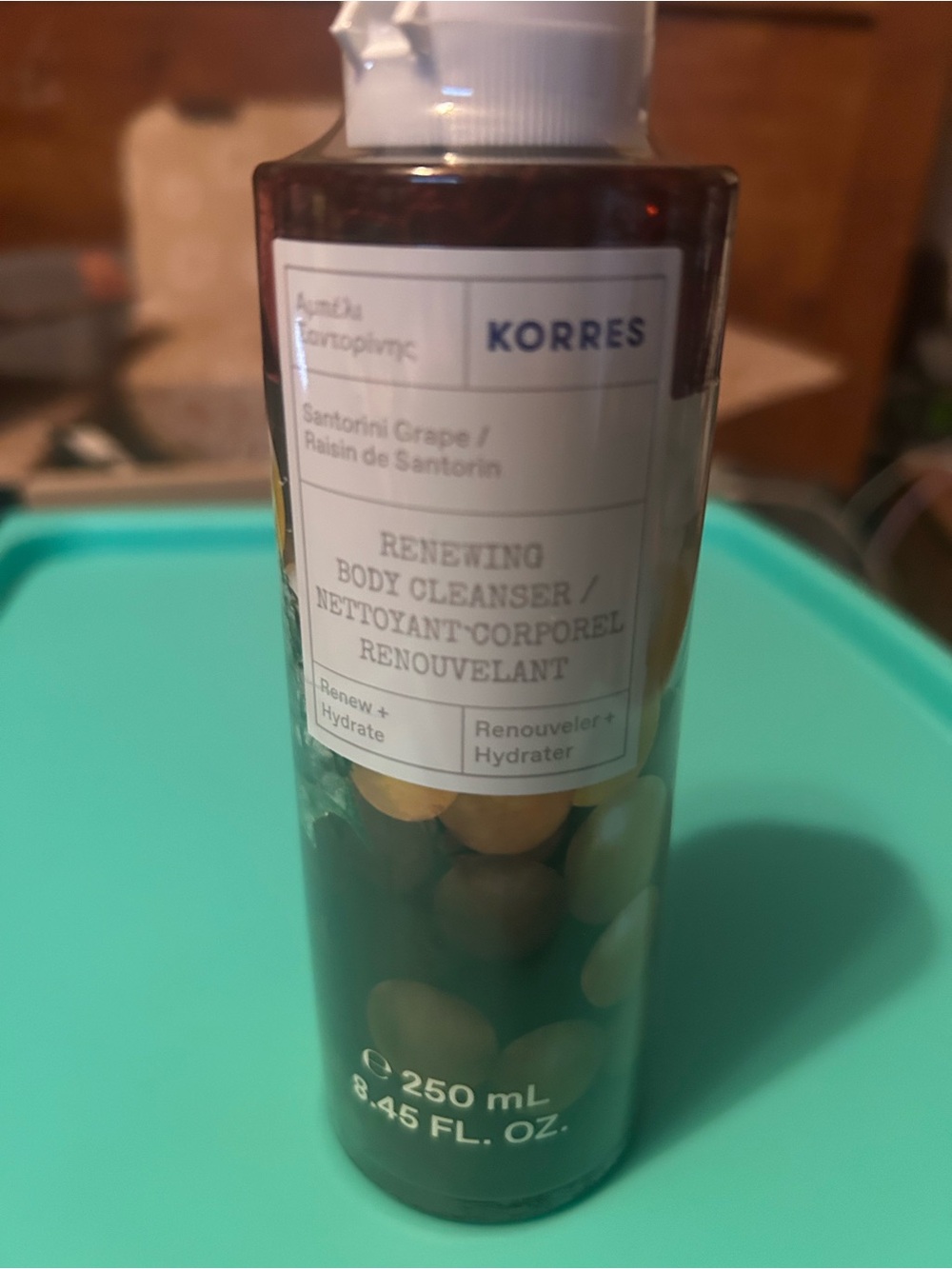 Korres Renewing Body Cleanser - Brown and White Bottle